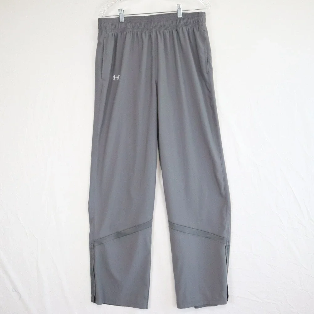 Under Armour Pants Mens Large Loose Activewear Track Gym Training Athletic Gray